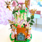 Jevenis 25 Pcs Pink Mushroom House Cake Decoration Mushroom Cake Decoration Fairy Cake Decoration Garden Fairy Cake Decoration F