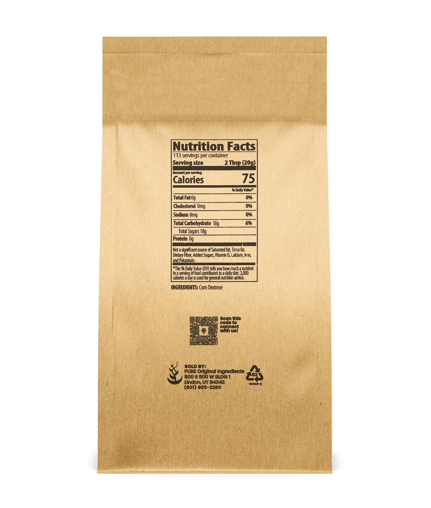 Pure Original Ingredients Dextrose (5 Lb.) By Pure, Sugar Replacement Sweetener For Shakes Or Baking