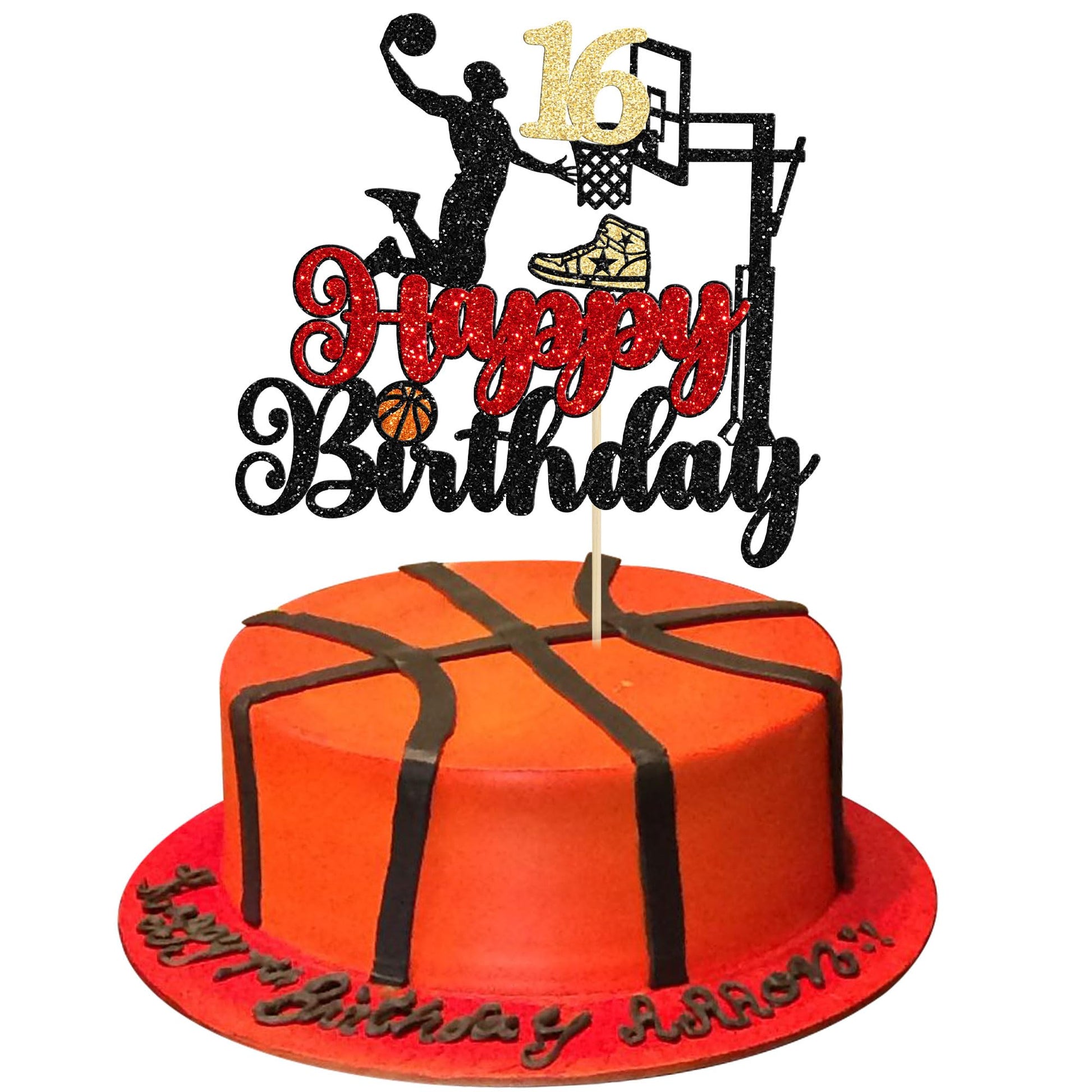1Pc Cheers To 16 Years Birthday Cake Topper Glitter Hello 16 Sweet 16 Cake Pick Sixteen Years Old Birthday Cake Decoration For 1
