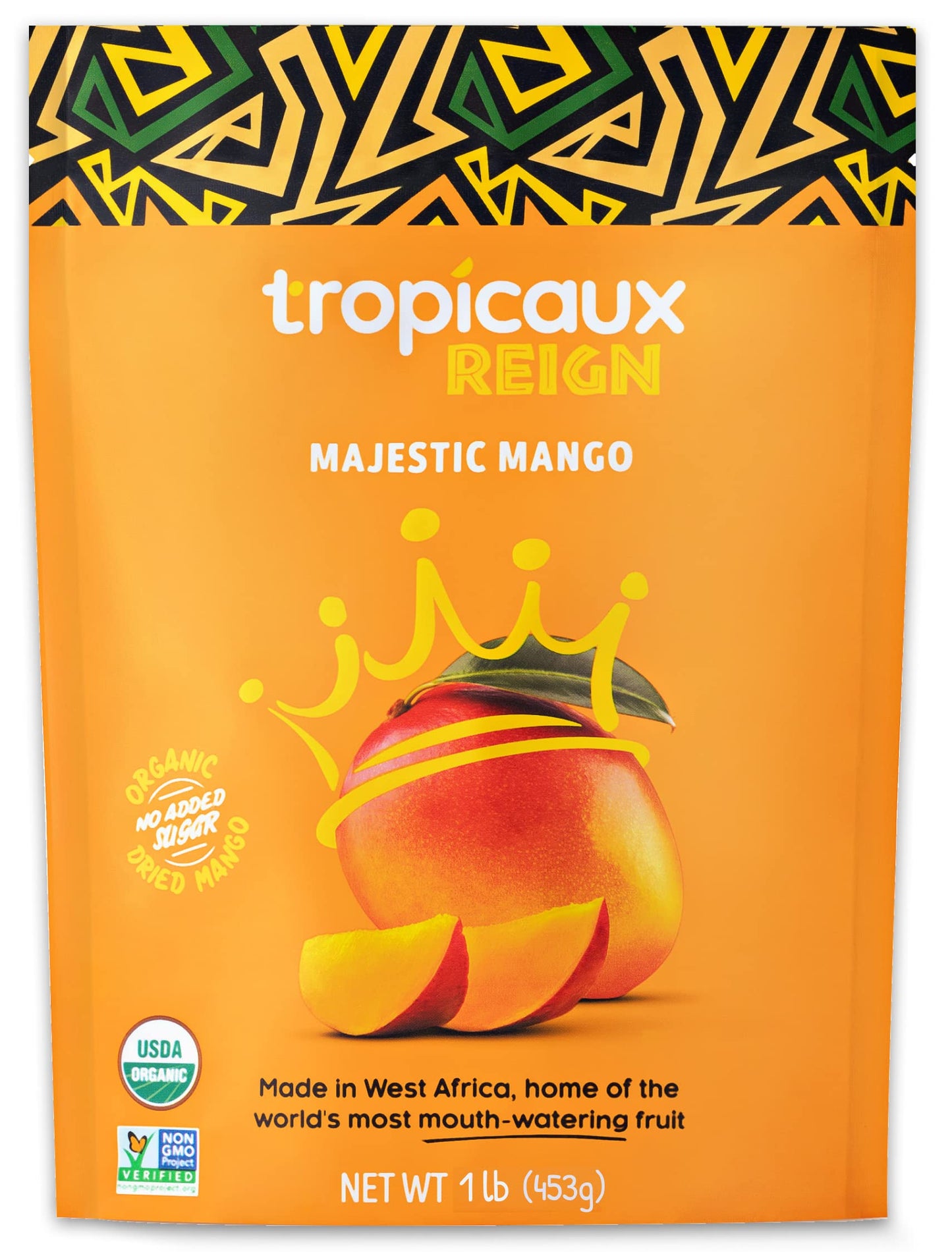 Organic Dried Mango Slices  No Sugar Added  16oz - All-Natural  Non-GMO  Mouth-Watering Dried Mangoes - Preservative-Free  Nutritious & Delicious Snack for Kids and mature-themeds by Tropicaux Reign