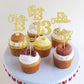 Rssta i Cupcake Toppers 24 Pack Gold Glitter 13th Birthday Decorations