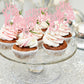 Rssta i Cupcake Toppers 24 Pack Glitter Picks for 15th Birthday Party, Pink