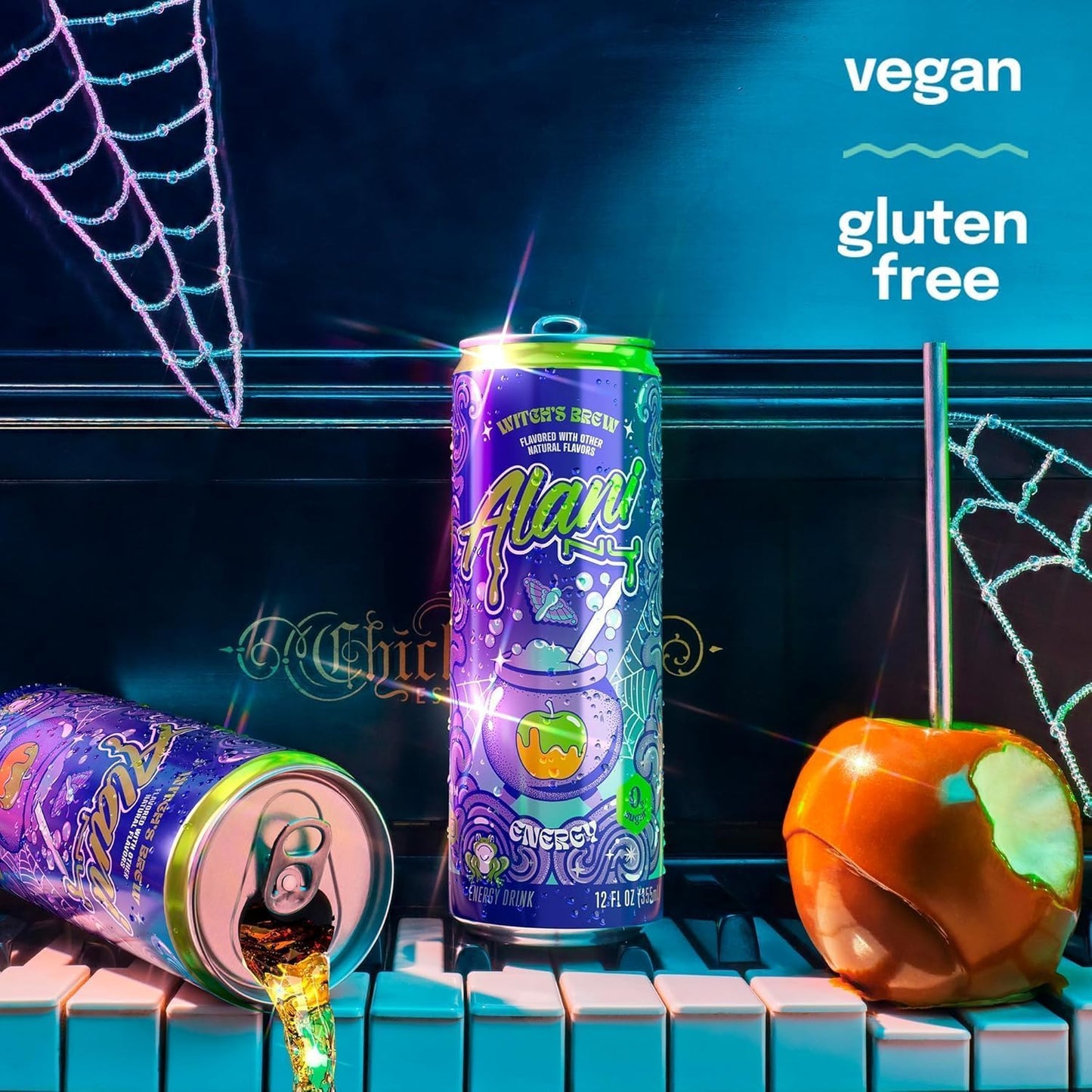 Alani Witchs Brew Energy Drink, Sugar Free, Low Calorie Energy Drinks, 12 Fl Oz Cans, 12 Pack