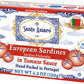 Santo Amaro Authentic European Sardines in Tomato Sauce, Wild Caught, 4.2 oz (Pack of 6)