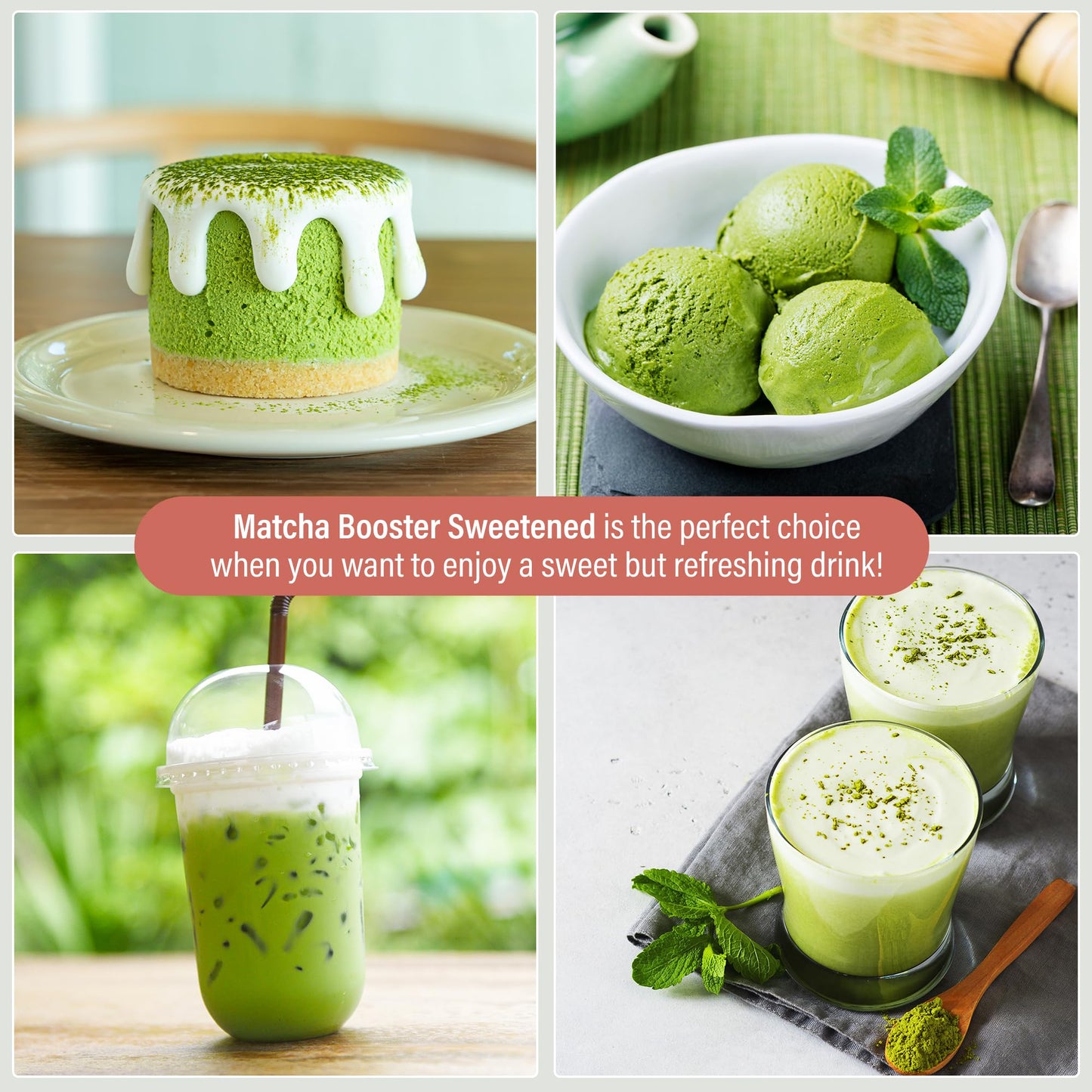 Maeda-En Matcha Booster Sweetened Green Tea Powder 240G 3 Pack Japanese Origin Resealable Pouch For Latte Smoothies And Baking 2