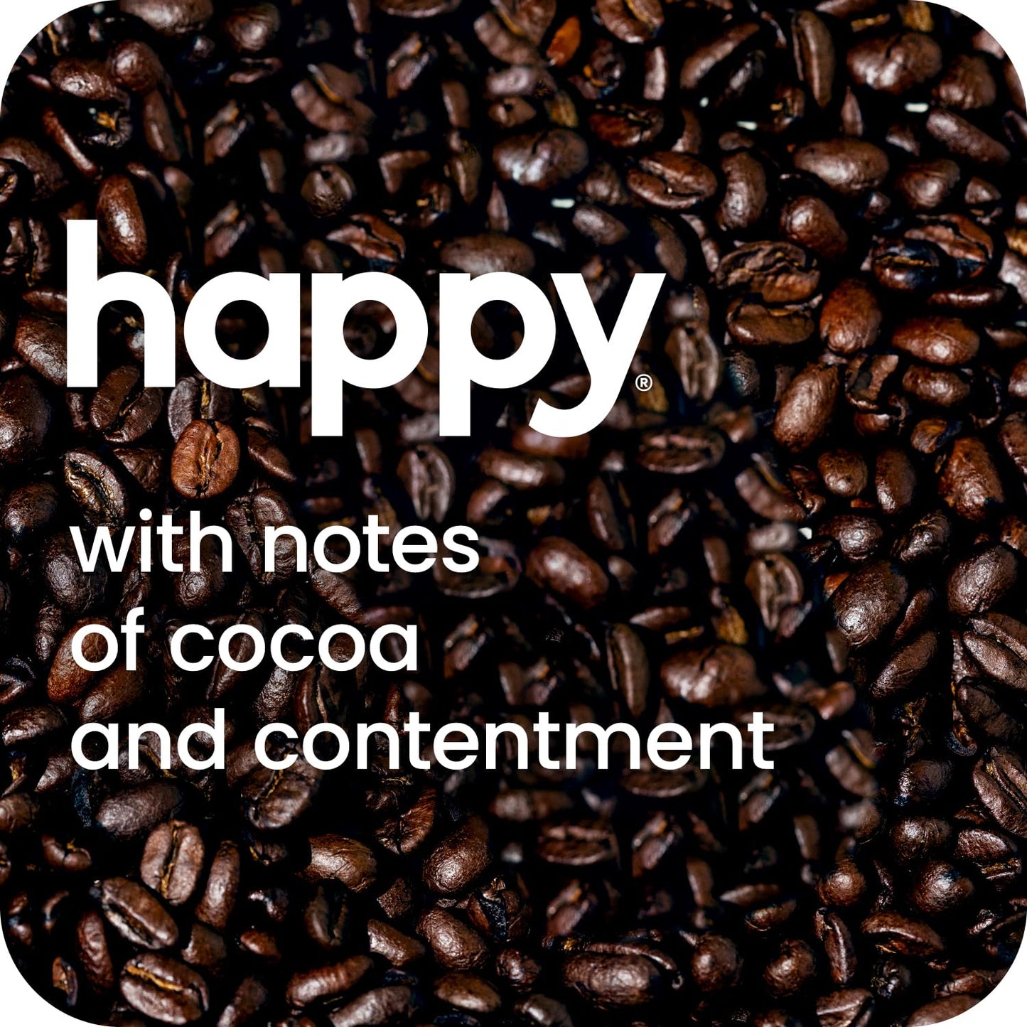We Are Happy Dark Roast Coffee Pods, 60 Count, Notes of Cocoa, Compatible with K-Cup malt-inspired, Rainforest Alliance Certified