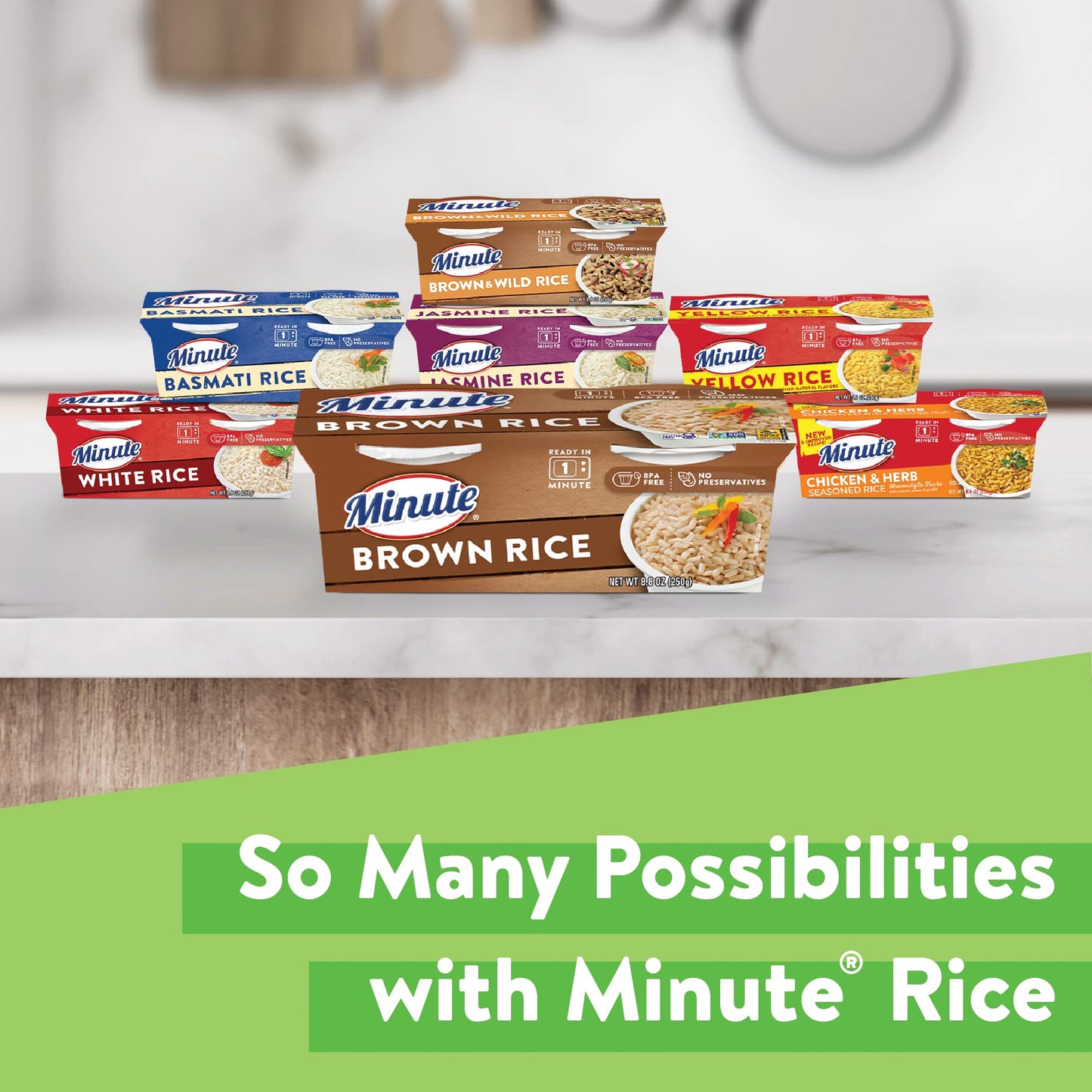 Minute Ready-to-Serve Brown Rice, Microwavable Rice Cups, 8.8-Ounce Cups (Pack of 8)