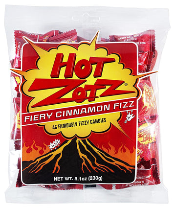 Hot Zotz Fiery Cinnamon Fizz - Spicy Hard Candy With A Fizzy Center | 46 Pieces | Gluten-Free