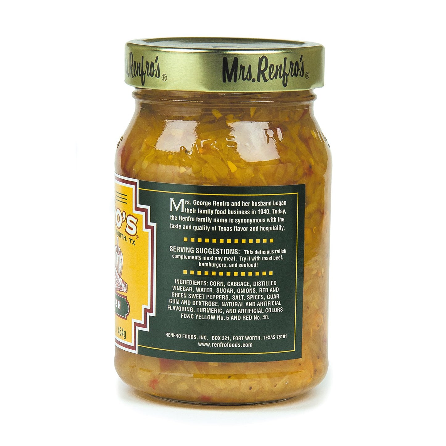 Mrs. Renfro'S Corn Relish | No Hfcs, 16-Oz Jar (Pack Of 2)