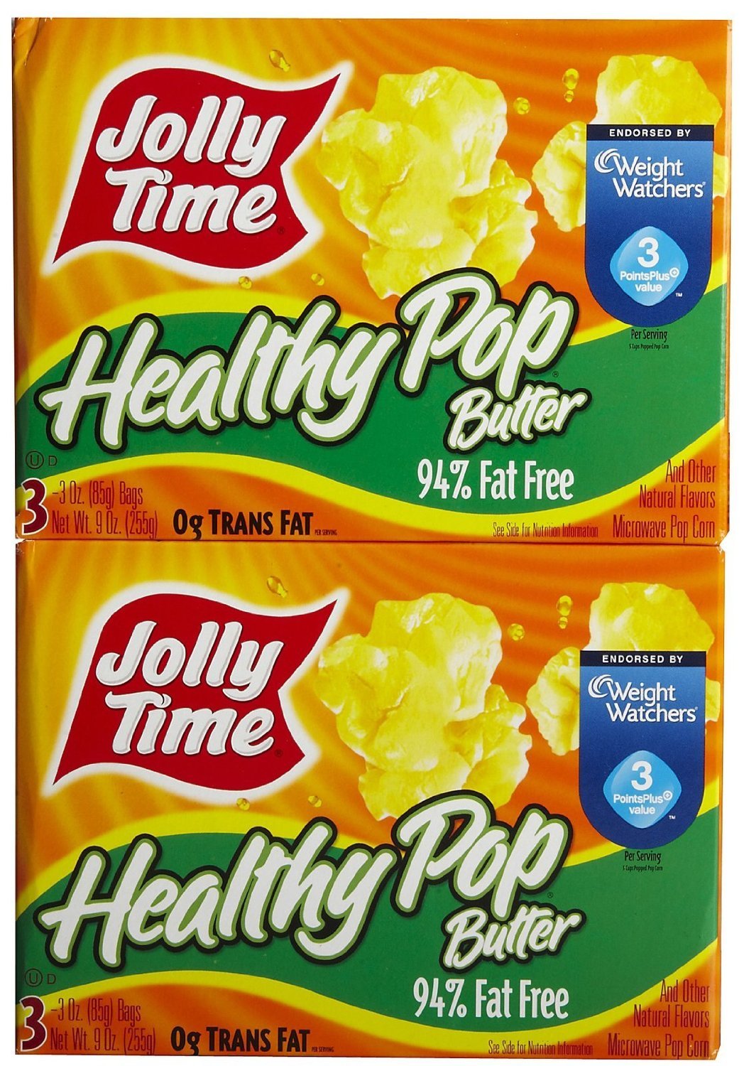 Jolly Time Healthy Pop Microwave Popcorn, 3 Ct, 2 Pk