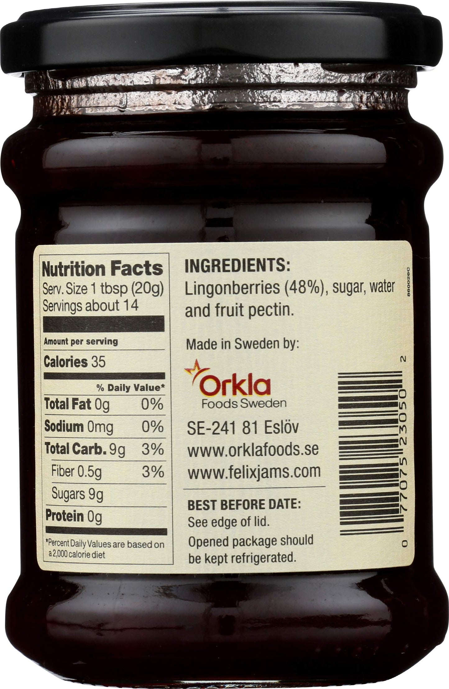 Felix Wild Lingonberry Jam (8X10Oz)