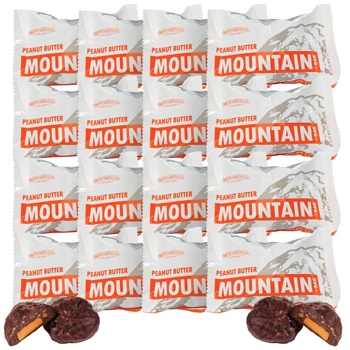 Brown & Haley PEANUT BUTTER MOUNTAIN BAR - Chocolate Candy with Peanuts and Creamy Center - Individually Wrapped Candy - Chocola