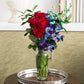 Kabloom Flowers - Mother'S Day Collection - Bouquet Of Red Roses And Blue Orchid With Vase.Gift For Birthday, Anniversary, Get W