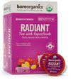 BareOrganics Radiant Tea withuperfoods & Probiotics | Compatible Tea Pods | USDA Certified Organic, Vegan, Non-GMO & Recyclable,