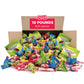 Candy Variety Pack - 10 Pounds Over 700 Pieces - Smarties, Taffy, Lollipops, Fruit Gum - Pinata Stuffers - Bulk Box