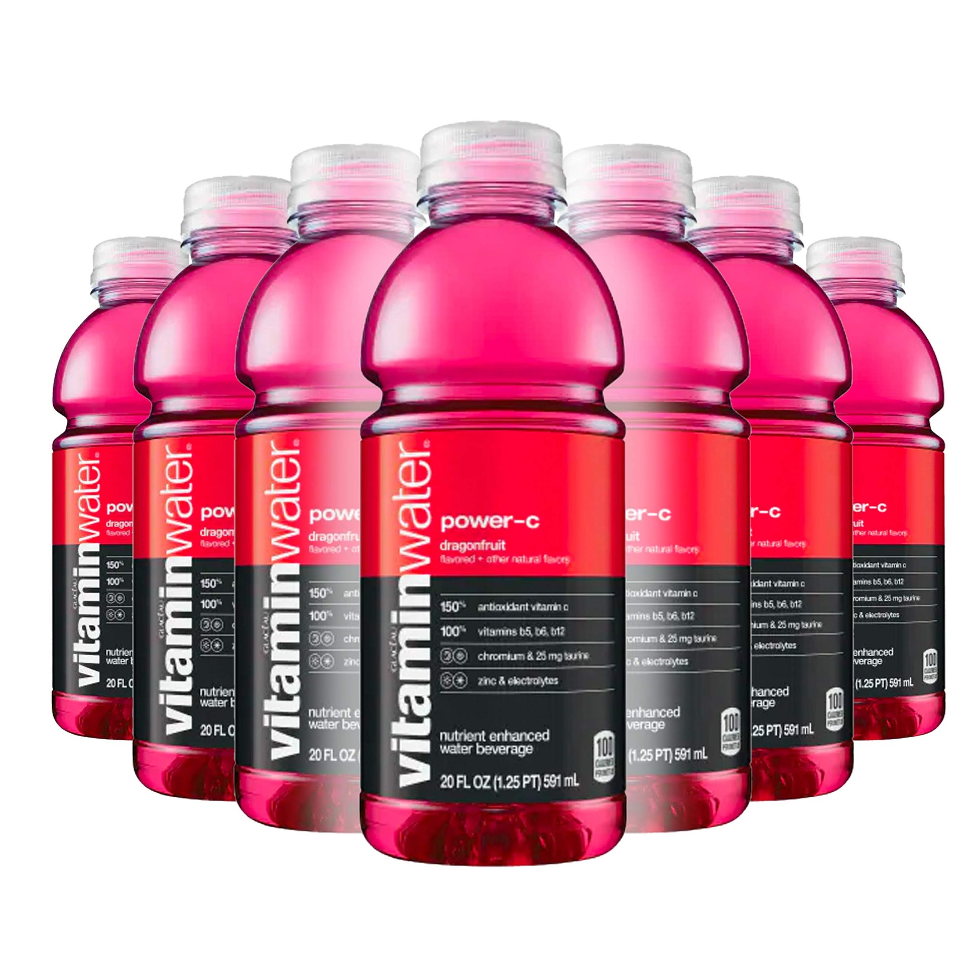 Vitamin Water, Dragonfruit - Power C, 20Oz Bottle (4 Pack Of 6, Total Of 120 Oz)