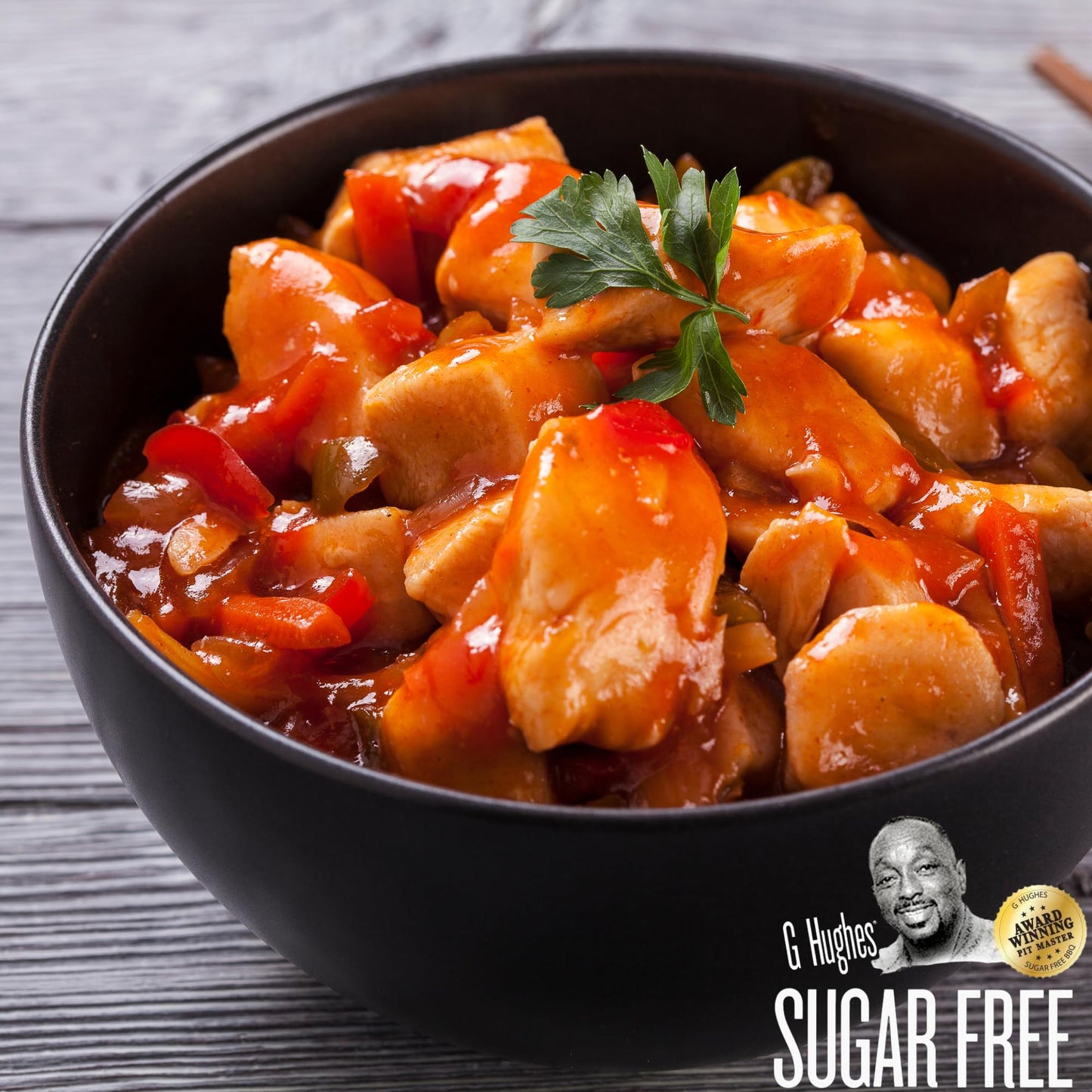 G Hughes Sugar Free, Sweet & Sour Sauce - Gluten Free Dipping Sauce, Great Tasting Healthy Sauce, 2 Carbs Per Serving - 17 Oz (3