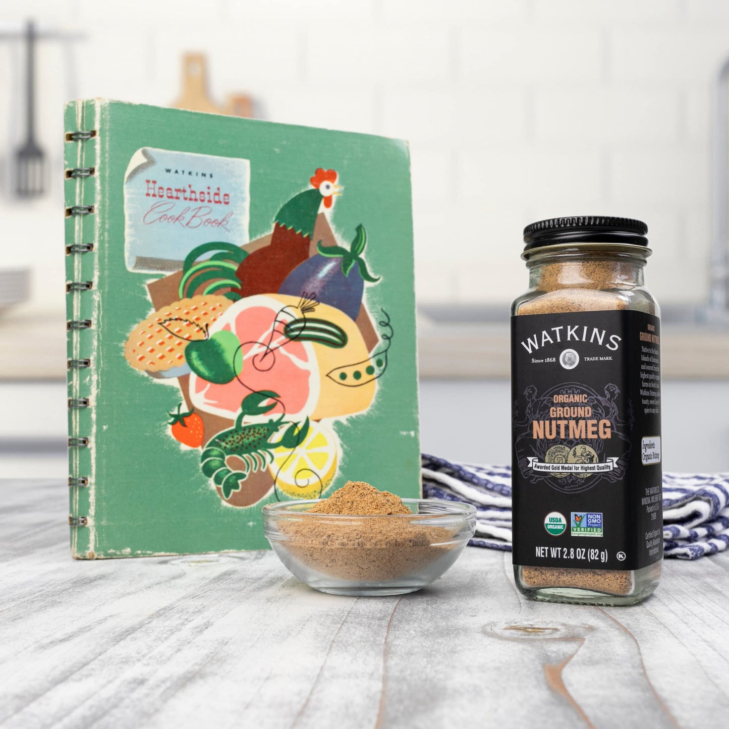 Watkins Gourmet Organic Ground Nutmeg Spice Jar, 2.8 Oz