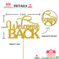 Innoru Gold Glitter Welcome Back Cake Topper For Welcome Home Party Cake Decor - Back To School - Retirement - New House - House