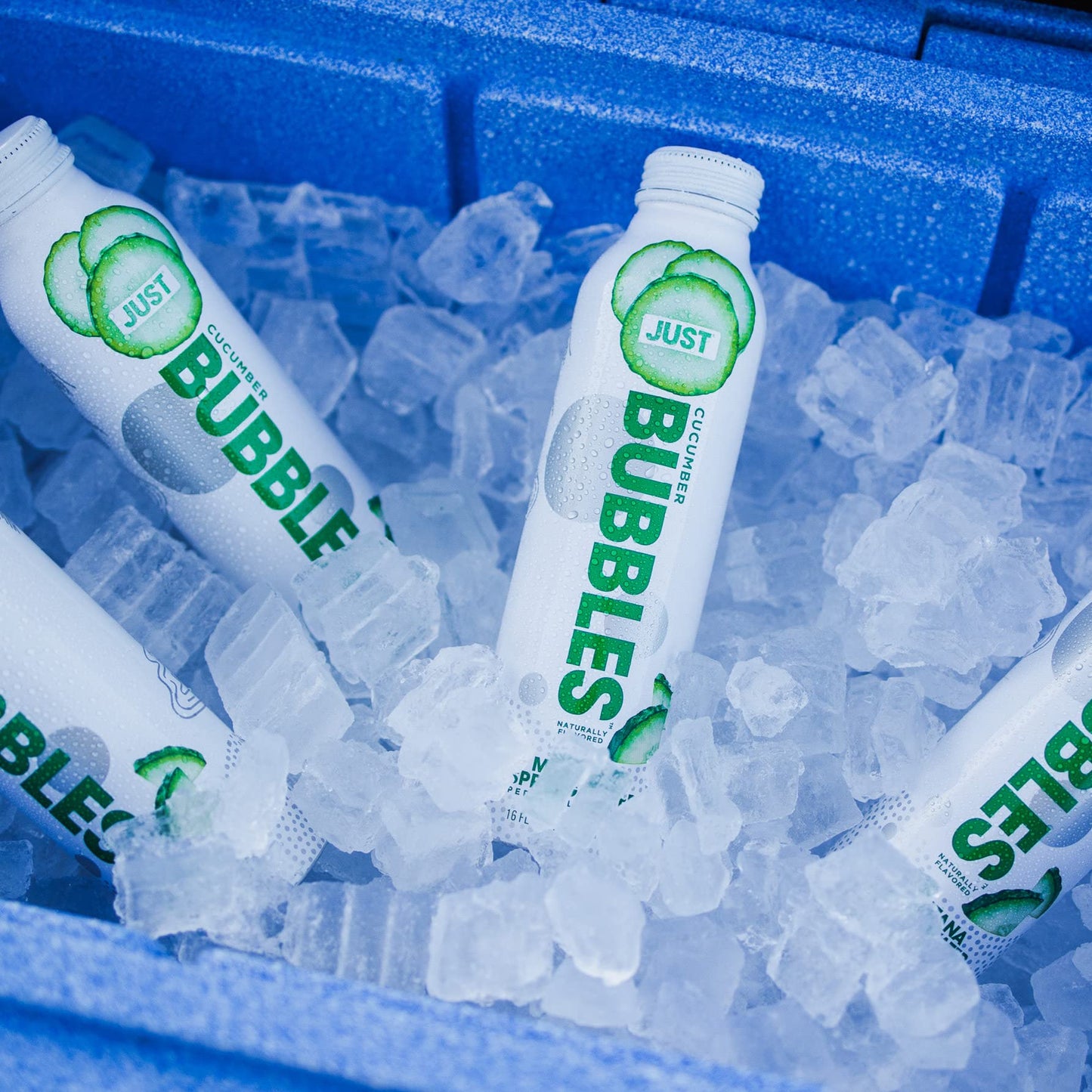 Just Bubbles Cucumber - Pure Premium Sparkling Spring Water In A Fully Recyclable Reusable Eco-Friendly Bottle - 100% Mountain-S