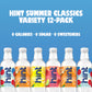 Hint Fruit-Infused Bottled Water, Sugar-Free, 16 Fl Oz, Summer Classics Variety Pack, Zero Calories, Natural Fruit Essences, Pack of 12