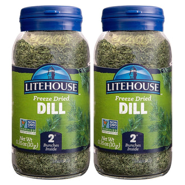 Litehouse Freeze Dried Dill - Organic Dill Weed Seasoning, Non-GMO, Gluten-Free, 0.35 Ounce (Pack of 2)