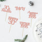 Gyufise 30Pcs Rose Gold Vintage 1993 Cupcake Toppers Glitter Number 30 Cheers To 30 Fabulous Thirty Cupcake Picks 30Th Birthday
