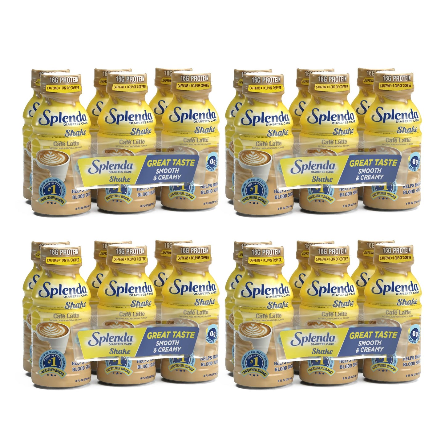 Splenda Diabetes Care Shakes - Meal Replacement Shake, Caf   Latte, 8 Fl Oz (Pack Of 24)