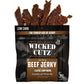 Wicked Cutz Classic Chop House Beef Jerky, Premium Low Carb Snack, 33g Protein, 2.75 oz (Pack of 2)