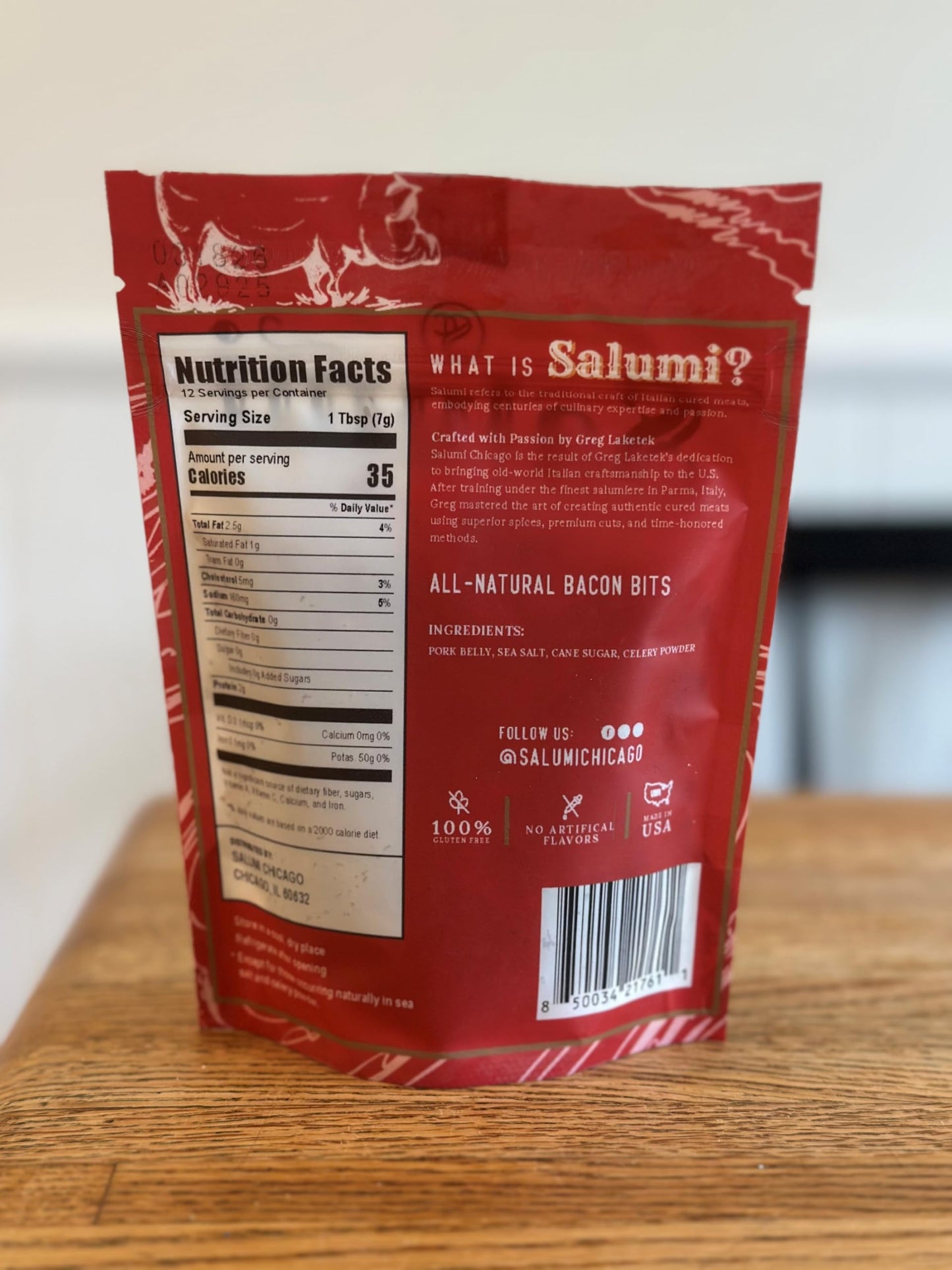 Uncured Bacon Bits - Natural Sea Salt Seasoned, Fully Cooked, Gluten-Free, No Added Nitrates or Nitrites, 3 oz - Keto & Paleo Fr