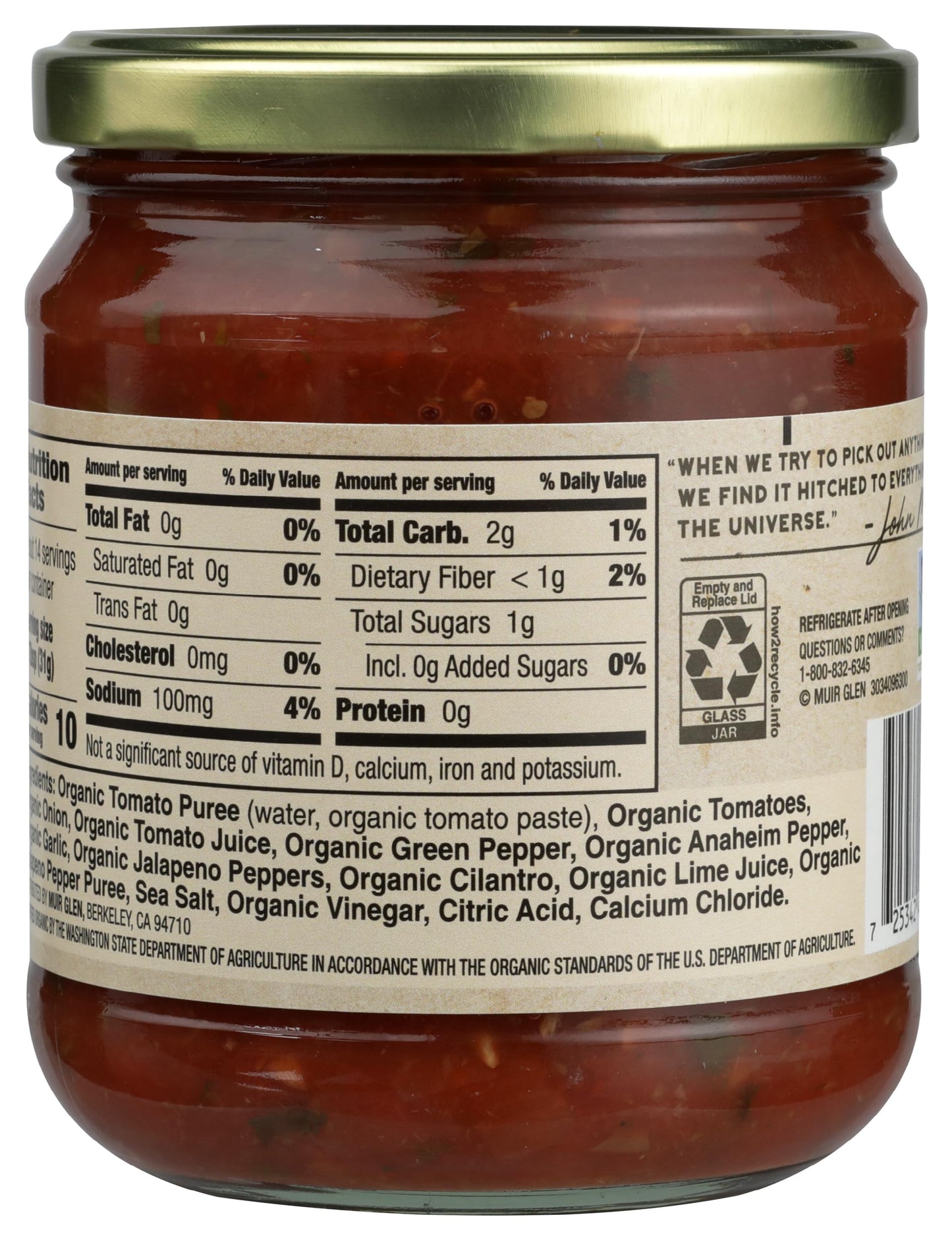 Muir Glen Organic Medium Salsa, 16 Ounce
