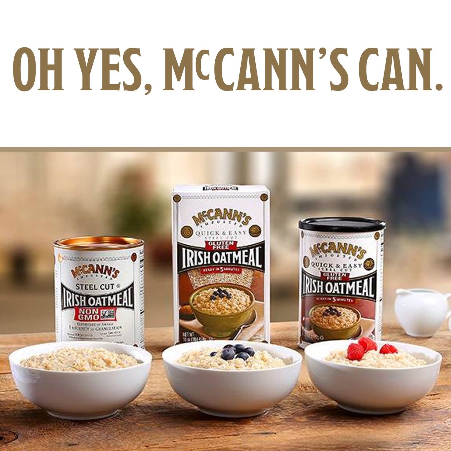Mcanns Imported Steel Cut Irish Oatmeal, 28 Oz (Pack of 3) Packaging may vary