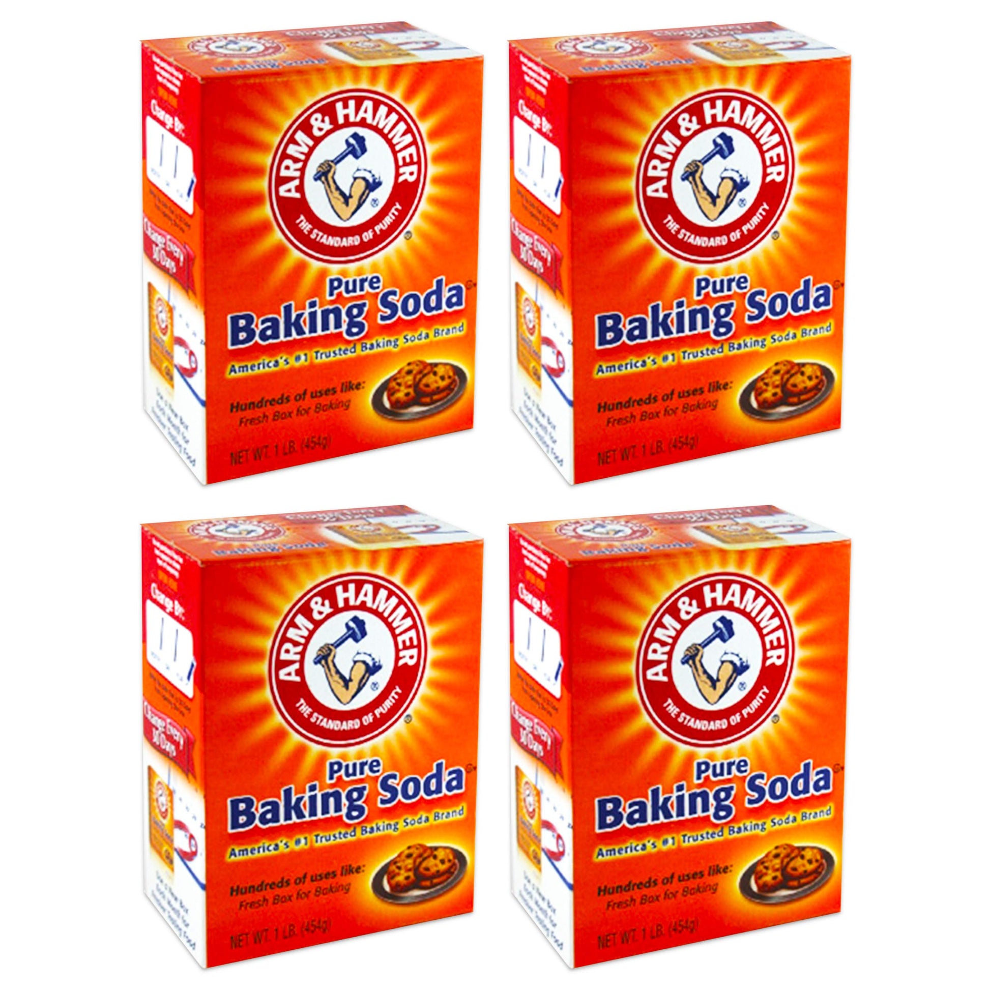 Arm  Hammer Baking Soda, Pure 16 Ounces (Pack of 4)