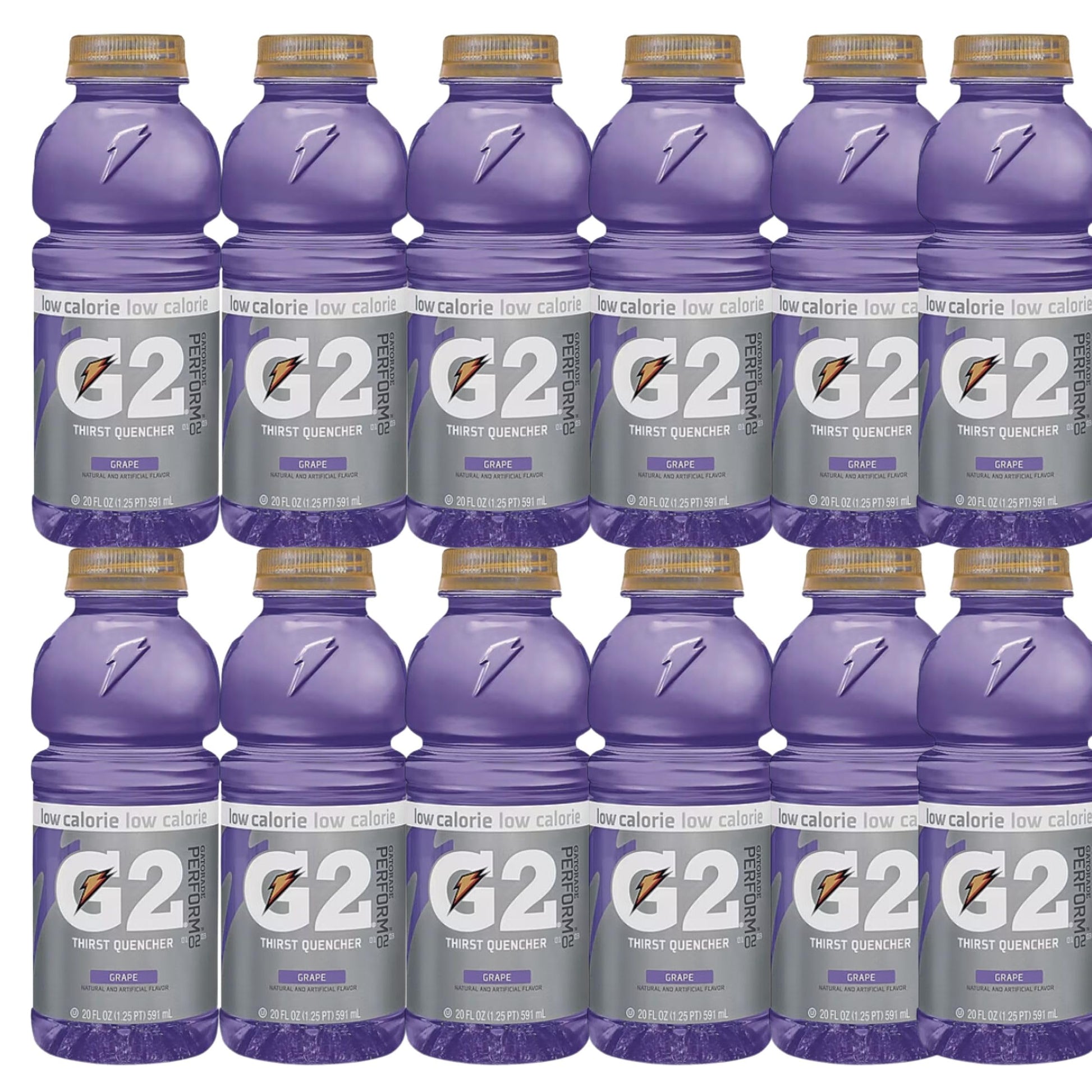 Low-Calorie Sports Drink, Gatoraide, Grape Flavor, 20 Fl Oz Bottles (Pack of 12) - Electrolyte Thirst Quencher for Rehydration &