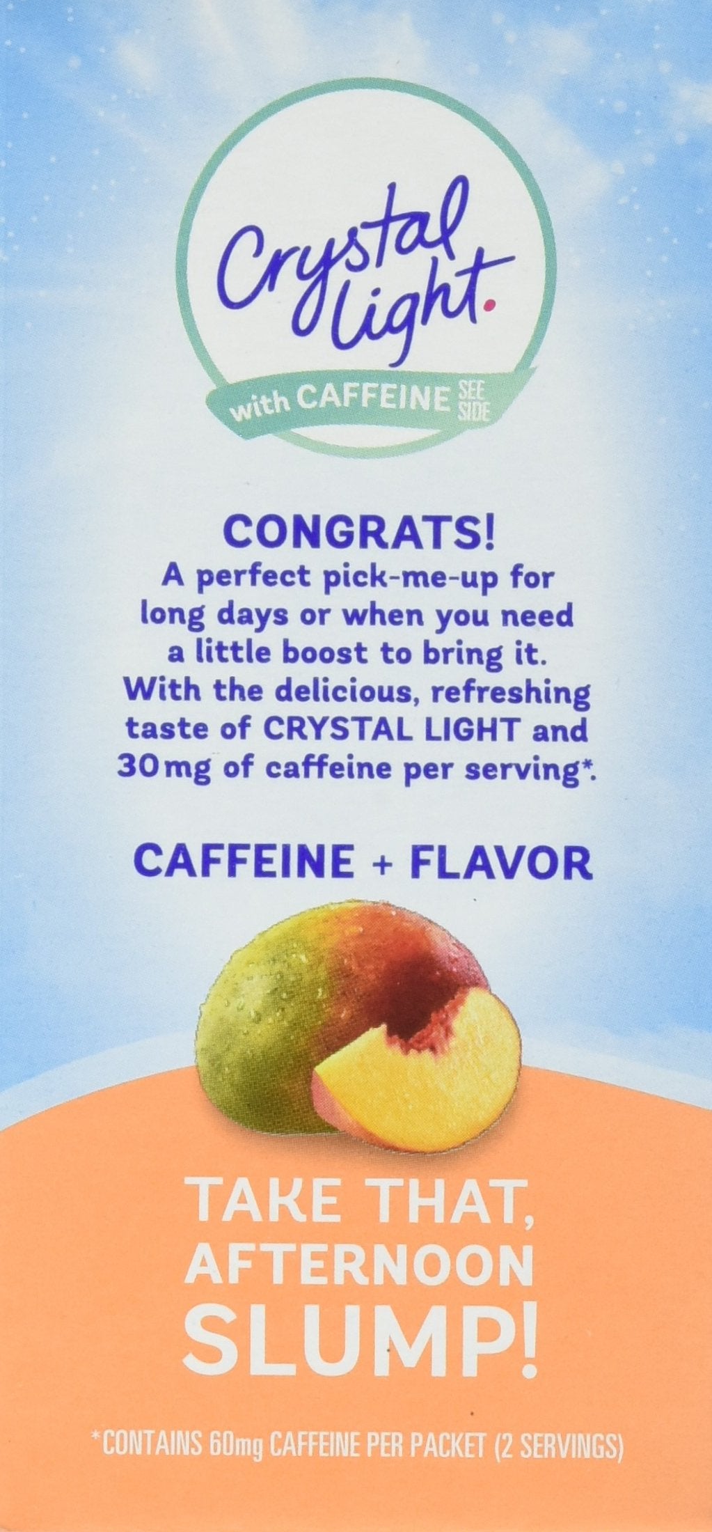 Crystal Light Sugar-Free Drink Mix, Peach Mango, 10 On-the-Go Packets, 0.7 Ounce (Pack of 6)