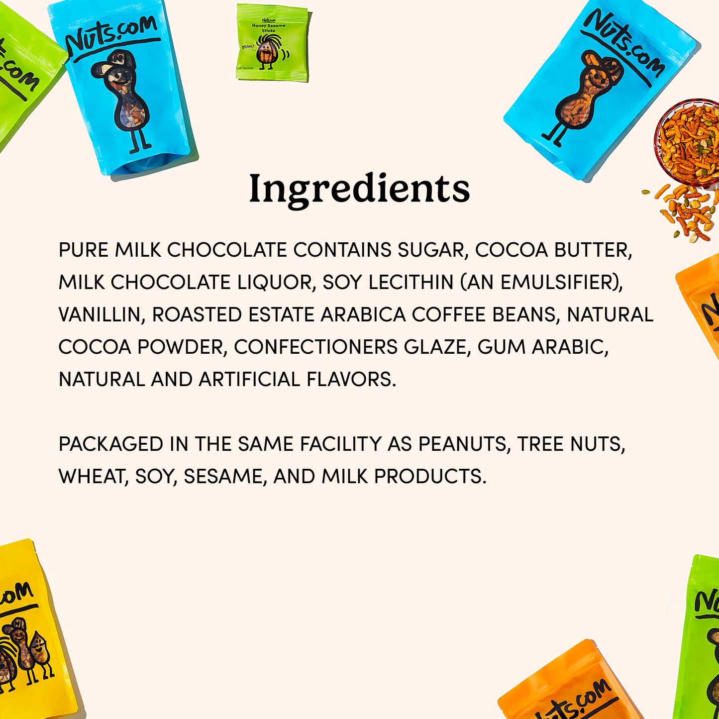 Nuts.com Milk Chocolate Covered Espresso Beans - Gourmet Snack, Antioxidants & Caffeine, 2 Lb Bag
