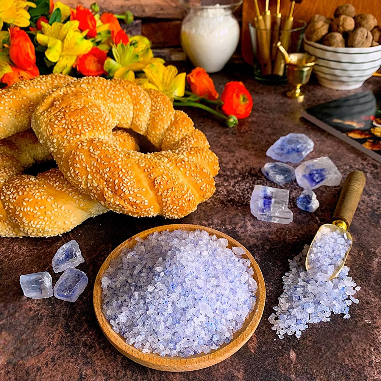 Richure Ancient Blue Salt – Gourmet-Grade, High Potassium, Low Sodium, Pure & Unprocessed, 100g (3.52 oz)