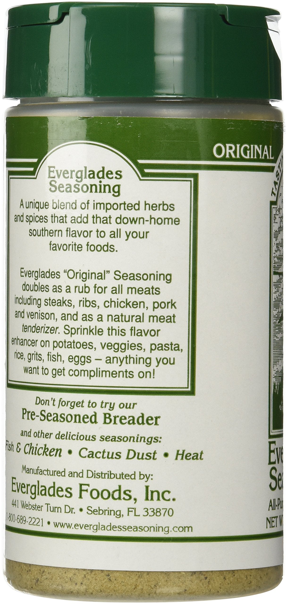 Everglades All Purpose Seasoning 16oz - Signature Blend of Herbs & Spices for Meats, Vegetables, Soups & More - Bold Southern Flavor