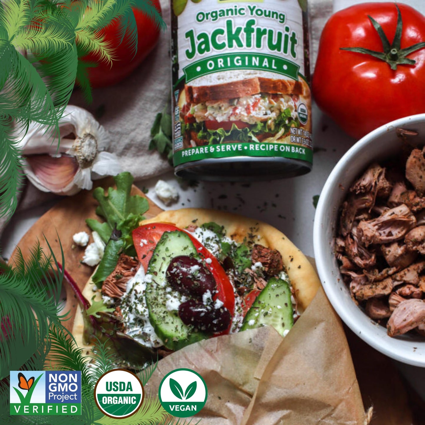 Native Forest Organic Young Jackfruit - Great Meatless Alternative, Plant Based Meat, Ideal Texture, Soy Free, Non-Gmo Project V