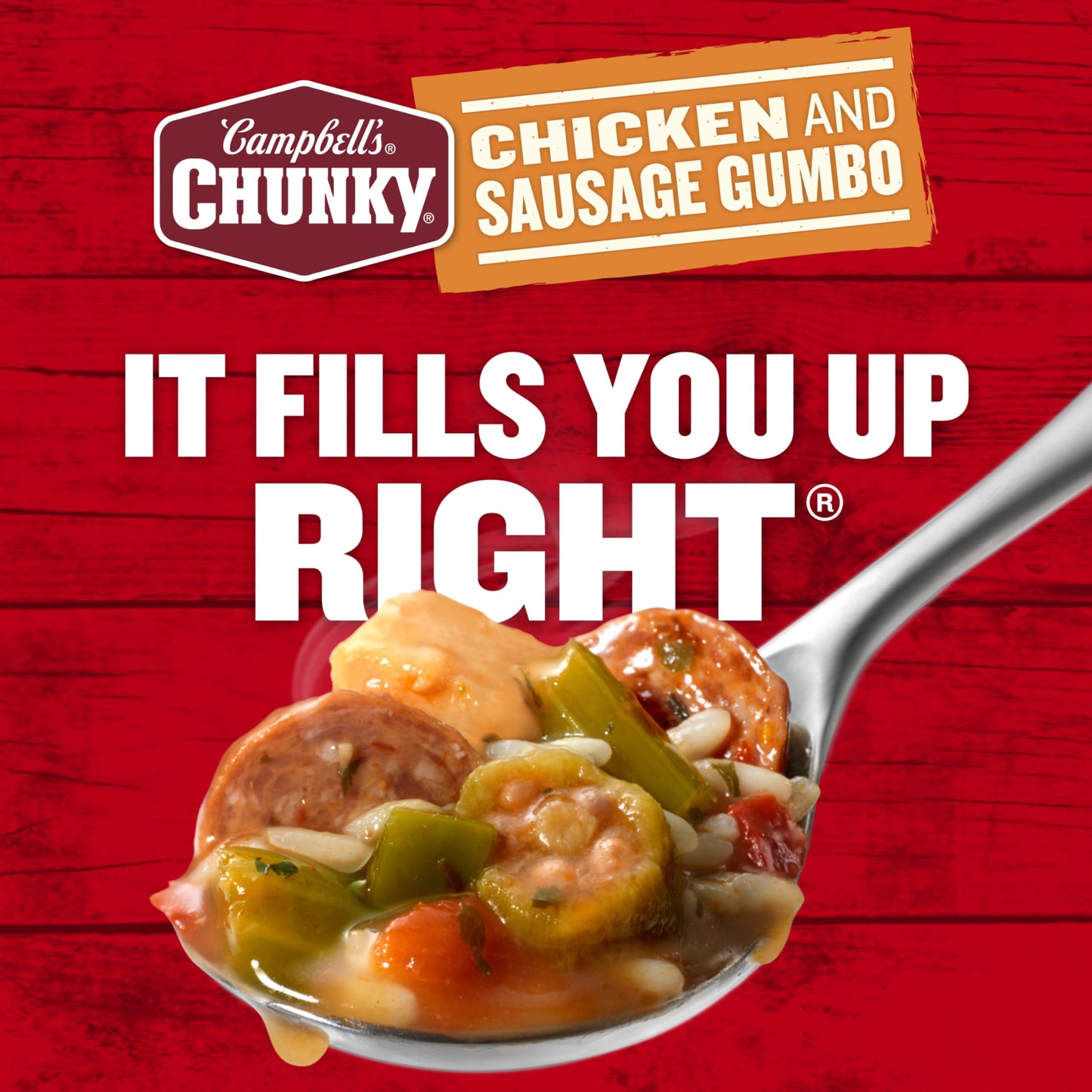 Campbells Chunky Soup, Chicken and Sausage Gumbo, 18.8 oz Can (Case of 12)