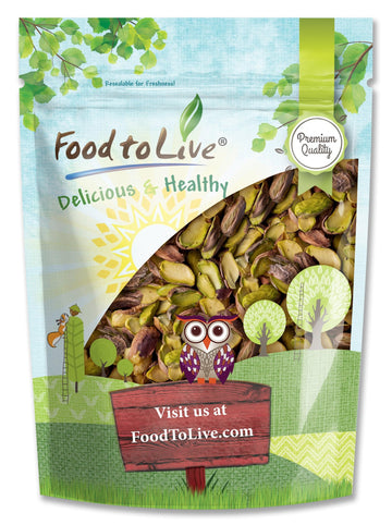 Food to Live - Dry Roasted Pistachio Halves, 8 Ounces - No Shell, Keto and Paleo Friendly Snack. Great for Salads, Cooking, Baki
