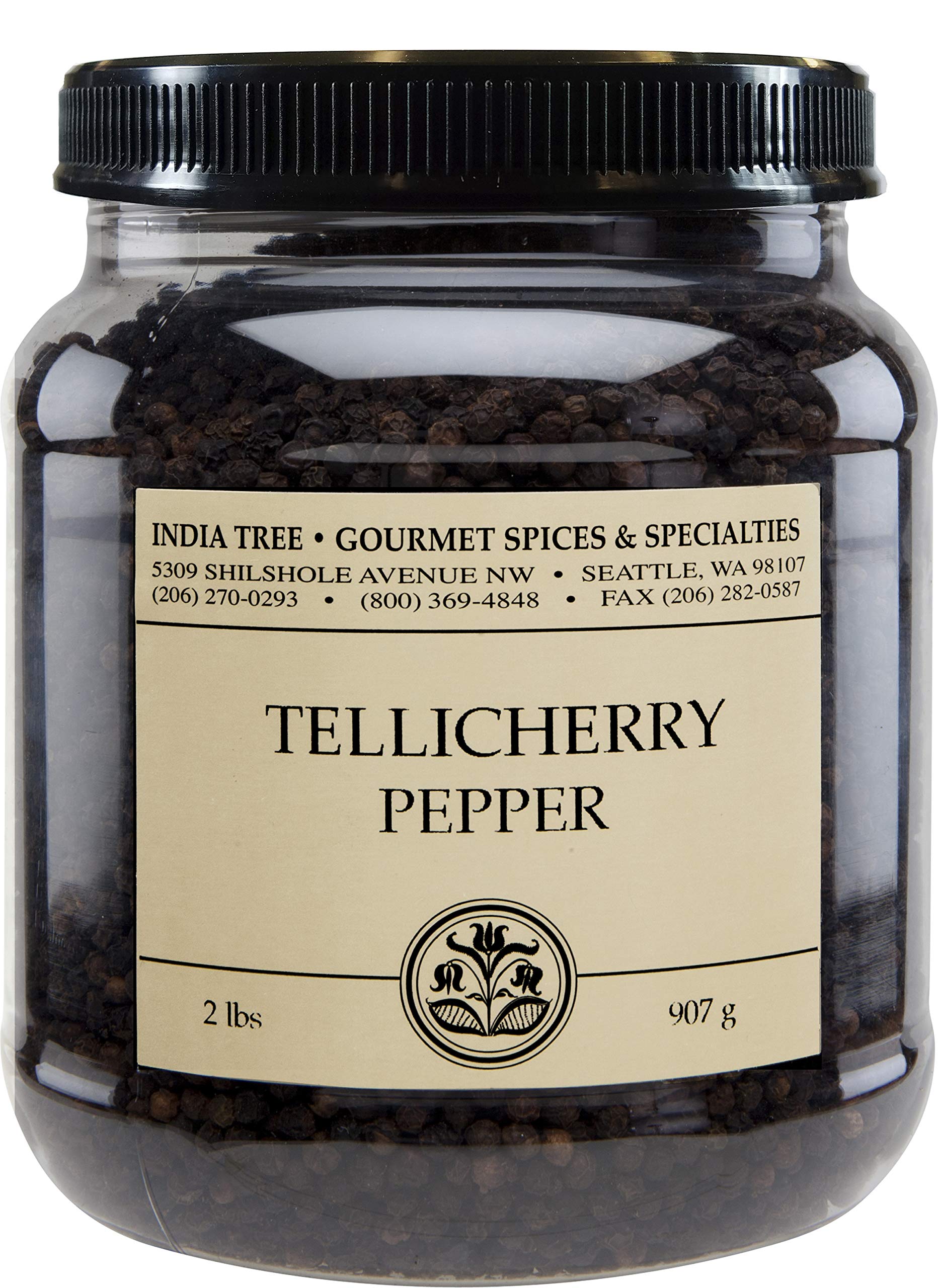 India Tree Tellicherry Pepper - 2 lb, Model 70101, Premium Quality Spices