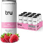 Tru Glow Sparkling Water with Biotin & Vitamin C, Real Raspberry Juice, 12 FL OZ Cans, 12 Pack, Vegan, Gluten Free, Sugar Free