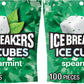 ICE BREAKERS Ice Cubes Spearmint Sugar Free Chewing Gum Pouch, 8.11 oz (100 Pieces) (Pack of 2)