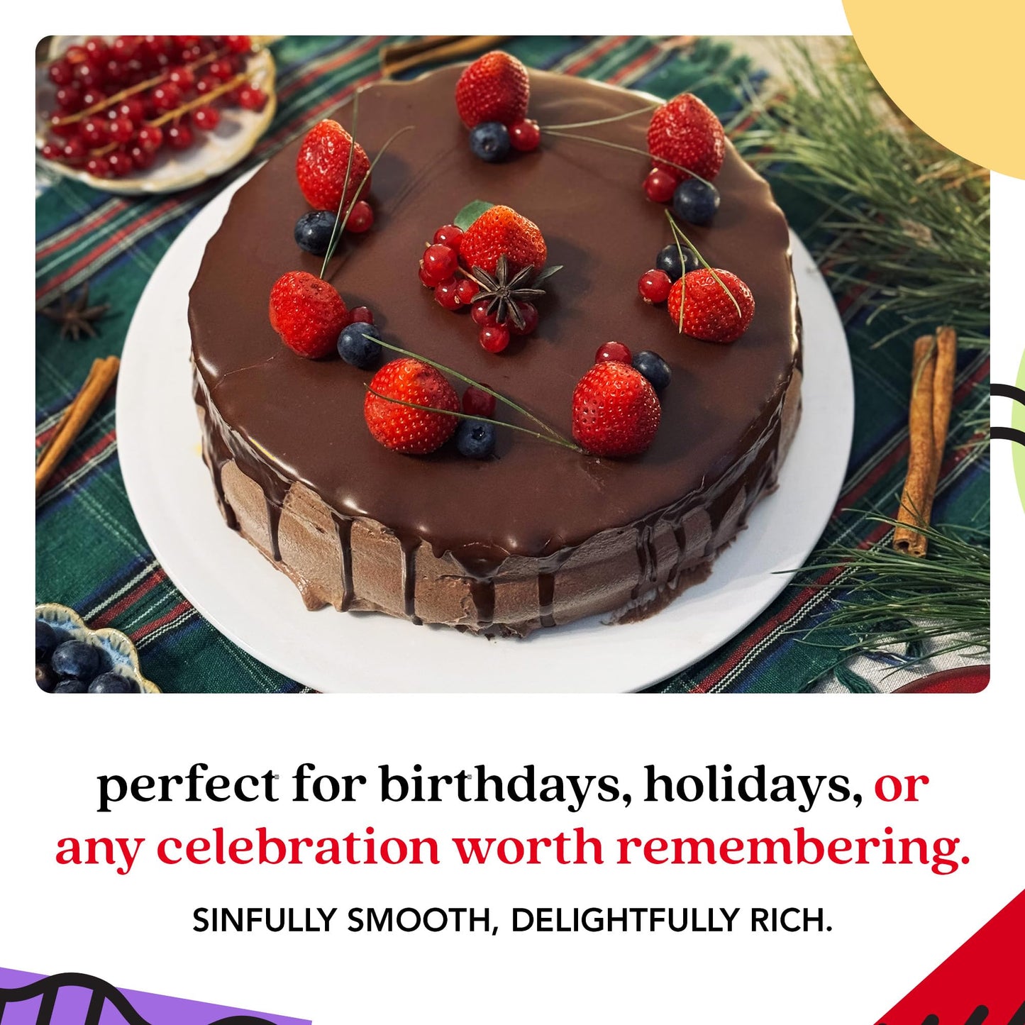 Davids Cookies Triple Chocolate Cheesecake, 10, Pre-sliced 14 pcs, 2 Pound, Perfect Dessert for Chocolate Lovers