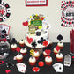 Morofme  card-style Cake Decorations Set, 21 PCS, Medium, Plastic, Includes Slot Machine,  card-style Chips, Dices, Dollar Sign, Birthday Party Supplies