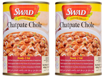 Swad Ready To Eat Chatpate Chhole Instant Mix Vegetarian Heat & Eat With No Added Preservative - 450 Grams (Pack Of 2)