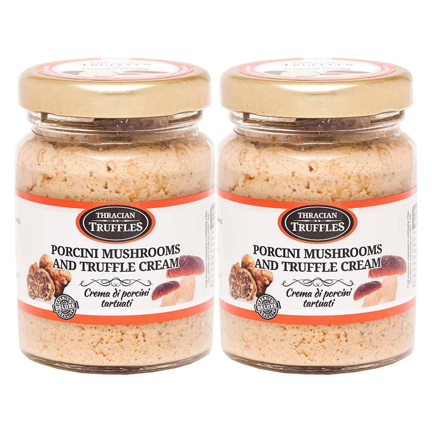 White Truffle and Porcini Boletus Edulis Mushrooms Cream Gourmet Sauce Truffle Paste Suitable for Pasta, Risotto, Pizza (2 x 80g