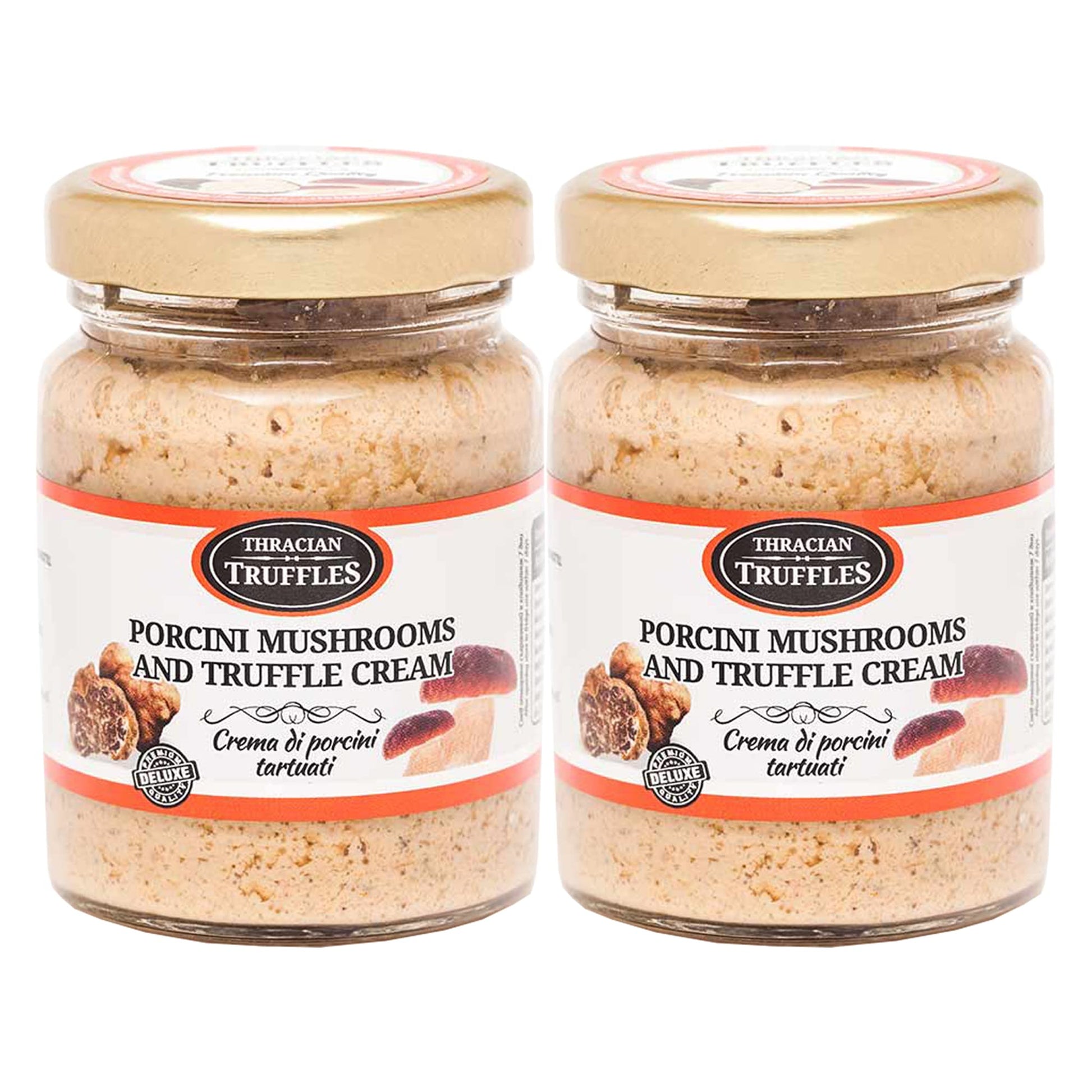 White Truffle and Porcini Boletus Edulis Mushrooms Cream Gourmet Sauce Truffle Paste Suitable for Pasta, Risotto, Pizza (2 x 80g