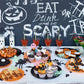 30 Pcs Halloween Cupcake Toppers Glitter Witch Hat Pumpkin Boo Ghost Spider Cupcake Picks Happy Halloween Theme Baby Shower Birt